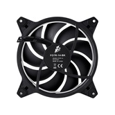 Вентилятор 1STPLAYER FO7R-14 Black / 140mm Reverse ARGB 3pin 5V PWM 4pin 12V 700-1800rpm 76.25cfm 36.64dBA / FO7R-14-BK / BULK