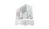 Корпус Deepcool CG380 3F WH, TG (aquarium), 3x120mm ARGB Fan, mini-ITX, mATX, белый