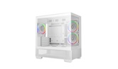 Корпус Deepcool CG380 3F WH, TG (aquarium), 3x120mm ARGB Fan, mini-ITX, mATX, белый