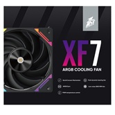 Комплект вентиляторов (3 шт.) 1STPLAYER XF7 Black / 120mm ARGB 3pin 5V PWM 4pin 12V 600-2000rpm 56.8cfm 33.12dBA / XF7-BK-3IN1