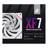 Комплект вентиляторов (3 шт.) 1STPLAYER XF7 White / 120mm ARGB 3pin 5V PWM 4pin 12V 600-2000rpm 56.8cfm 33.12dBA / XF7-WH-3IN1