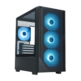 Корпус XASTRA  A401M 4ARGB-V2 Black mATX/Mesh /ScrewlessTG+mesh panel/ 4x120mm ARGB PWM FC fans/ A401M-V2-4FC12A