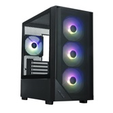 Корпус XASTRA  A401M 4ARGB-V2 Black mATX/Mesh /ScrewlessTG+mesh panel/ 4x120mm ARGB PWM FC fans/ A401M-V2-4FC12A