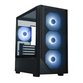 Корпус XASTRA  A401M 4ARGB-V2 Black mATX/Mesh /ScrewlessTG+mesh panel/ 4x120mm ARGB PWM FC fans/ A401M-V2-4FC12A