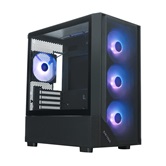 Корпус XASTRA  A401M 4ARGB-V2 Black mATX/Mesh /ScrewlessTG+mesh panel/ 4x120mm ARGB PWM FC fans/ A401M-V2-4FC12A