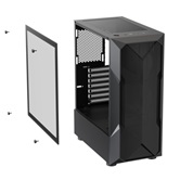 Корпус XASTRA  A304 4ARGB Black ATX/Mesh/half-size TG/4x120mm ARGB FC fans/ A304-4FC12A