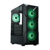 Корпус XASTRA  A304 4ARGB-C6 Black ATX/Mesh/half-size TG/4x120mm ARGB FC fans/Argb+PWM HUB 6port/ A304-4FC12A-C6 