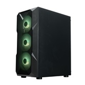 Корпус XASTRA  A304 4ARGB-C6 Black ATX/Mesh/half-size TG/4x120mm ARGB FC fans/Argb+PWM HUB 6port/ A304-4FC12A-C6 