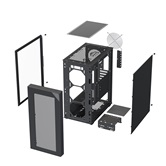 Корпус XASTRA  A408 4ARGB Black ATX/Mesh/Screwless full-size TG / 4x120mm ARGB PWM FG fans/ A408-4FG12A