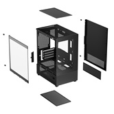 Корпус XASTRA Q300M 3FRGB Black mATX/Aquarium/Screewless/ 3x120mm FRGB FC fans/ Q300M-3FC12F