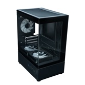 Корпус XASTRA Q300M 3ARGB-C6 Black mATX/Aquarium/Screewless/ 3x120mm ARGB PWM FM fans/Argb+PWM HUB 6port/ Q300M-3FM12A-C6