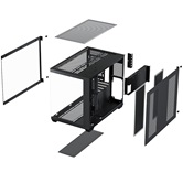 Корпус XASTRA QW500M 3ARGB-C10-UC Black mATX/Aquarium/Screewless/3x120mm ARGB PWM FM fans/Argb+PWM HUB 10port/Type-C/ QW500M-3FM12A-C10-UC
