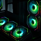 Корпус XASTRA QW500M 6ARGB-C10-UC Black mATX/Aquarium/Screewless/ 6x120mm ARGB PWM FM fans/Argb+PWM HUB 10port/Type-C/ QW500M-6FM12A-C10-UC