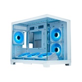 Корпус XASTRA QW500M 6ARGB-C10-UC White mATX/Aquarium/Screewless/ 6x120mm ARGB PWM FM fans/Argb+PWM HUB 10port/Type-C/ QW500M-6FM12A-C10-UC-WH