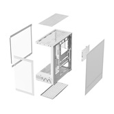 Корпус XASTRA Q700 7ARGB-FS-C10-UC White ATX/Aquarium/Screewless/7x120mm ARGB PWM Daisy Chain FS fans/Argb+PWM HUB 10port/Type C / Q700-7FS12A-C10-UC-WH