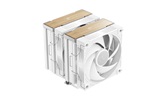 Кулер DEEPCOOL AK620 G2 WH LGA1851/1700/1200/115X/AM5/AM4 (8шт/кор, TDP 260W, PWM, DUAL Fan 120mm, 6 тепл. трубок, Copper Base, Wood-grain top cover, белый) RET