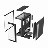 Корпус XASTRA Q600 6ARGB-C10-UC Black ATX/Aquarium/Screewless/6x120mm ARGB PWM FM fans/Argb+PWM HUB 10port/ Type-C / Q600-6FM12A-C10-UC