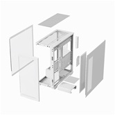 Корпус XASTRA Q600 6ARGB-C10-UC White ATX/Aquarium/Screewless/6x120mm ARGB PWM FM fans/Argb+PWM HUB 10port/ Type-C/ Q600-6FM12A-C10-UC-WH
