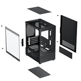 Корпус XASTRA Q300M 5FRGB Black mATX/Aquarium/Screewless/ 5x120mm FRGB FC fans/ Q300M-5FC12F