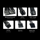 Блок питания PHANTEKS AMP BH 750W (80 Plus Bronze, ATX 3.1, PCIe 5.1, DC-DC, APFC, 120mm Fan, Japanese main capacitors, Black) / PH-P750BM_BK01