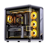 Корпус JONSBO Jonsplus BO400CG, TG (aquarium), mini-ITX, mATX, ATX, серый