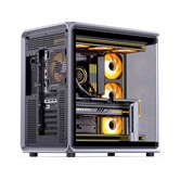 Корпус JONSBO Jonsplus BO400CG, TG (aquarium), mini-ITX, mATX, ATX, серый