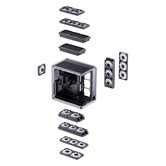 Корпус JONSBO Jonsplus BO400CG, TG (aquarium), mini-ITX, mATX, ATX, серый