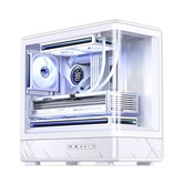 Корпус JONSBO D200 White, TG (aquarium), mini-ITX, mATX, белый