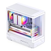 Корпус JONSBO D200 White, TG (aquarium), mini-ITX, mATX, белый