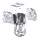 Кулер JONSBO CR-3000E ARGB White LGA1851/1700/1200/115X/AM5/AM4 (12шт/кор, TDP 260W, PWM, 2 x 120mm ARGB LED Fan, 6 тепловых трубок, белый, 4-pin) Retail