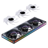 Вентилятор JONSBO ZA-420BR (3 in 1) 422х143х28мм REVERSE (10шт/кор, PWM, ARGB LED, 700-1500об/мин, черный) Retail