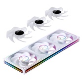 Вентилятор JONSBO ZA-420WR (3 in 1) 422х143х28мм REVERSE (10шт/кор, PWM, ARGB LED, 700-1500об/мин, белый) Retail