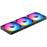 Вентилятор JONSBO ZW-140BR (3 in 1) 420х140х26мм REVERSE (16шт/кор, PWM, ARGB LED, 800-1400об/мин, черный) Retail