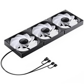 Вентилятор JONSBO ZW-140BR (3 in 1) 420х140х26мм REVERSE (16шт/кор, PWM, ARGB LED, 800-1400об/мин, черный) Retail