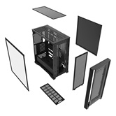 Корпус Powercase ByteFlow Pro, Black, Tempered Glass, Type-C, W/O fans, чёрный, E-ATX  (CH9GPB-F0)