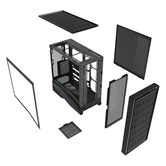 Корпус Powercase Intro, TG, Type-C, W/O Fans, чёрный, ATX  (CJ235IB-F0)