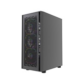 Корпус Powercase ByteFlow Black V2, Tempered Glass, 4x 120mm ARGB fans, чёрный, ATX  (CBFB-A4-V2)