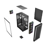 Корпус Powercase ByteFlow Black V2, Tempered Glass, 4x 120mm ARGB fans, чёрный, ATX  (CBFB-A4-V2)