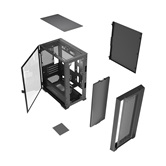 Корпус Powercase ByteFlow Micro NF, Black,Tempered Glass, W/O fans, чёрный, mATX  (CAMBNF-F0)