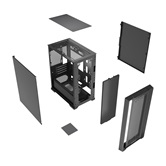 Корпус Powercase ByteFlow Micro CP, Black, Non Window, W/O fans, чёрный, mATX  (CAMBCP-F0)