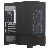 Корпус Powercase Vision Micro S3B, Tempered Glass, Type-C, 3x 120mm ARGB PWM Fan, чёрный, mATX  (CVMMSB-A3)