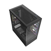 Корпус Powercase Vision Micro M2 ARGB, Tempered Glass, 3x 120mm ARGB PWM Fan, чёрный, mATX  (CVMBM2-A3)