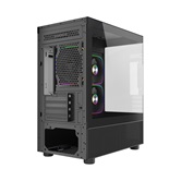 Корпус Powercase Vision Micro M2 ARGB, Tempered Glass, 3x 120mm ARGB PWM Fan, чёрный, mATX  (CVMBM2-A3)
