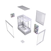 Корпус Powercase Vision Micro M2 ARGB, Tempered Glass, 3x 120mm ARGB PWM Fan, белый, mATX  (CVMWM2-A3)