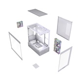 Корпус Powercase Vision Micro M2 ARGB, Tempered Glass, 3x 120mm ARGB PWM Fan, белый, mATX  (CVMWM2-A3)