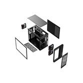 Корпус Powercase TX5 ARGB, TG, Type-C, 3x 120мм ARGB PWM Fans, чёрный, ATX  (CTX5AB-A3)