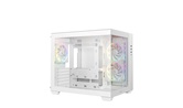 Корпус Deepcool CG330 3F WH, TG (aquarium), 3x120mm ARGB Fan, mini-ITX, mATX, белый