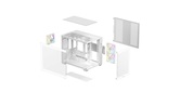 Корпус Deepcool CG330 3F WH, TG (aquarium), 3x120mm ARGB Fan, mini-ITX, mATX, белый