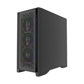 Корпус Powercase ByteFlow Pro ARGB, Black, Tempered Glass, Type-C, 4x 120мм ARGB PWM Fans, чёрный, E-ATX  (CH9GPB-A4)
