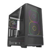 Корпус Powercase AX5, Black, TG, Type-C, 2x 140mm +3x 120mm ARGB PWM Fans, ARGB+PWM HUB, Nylon filters, чёрный, ATX  (CJXA-A5)